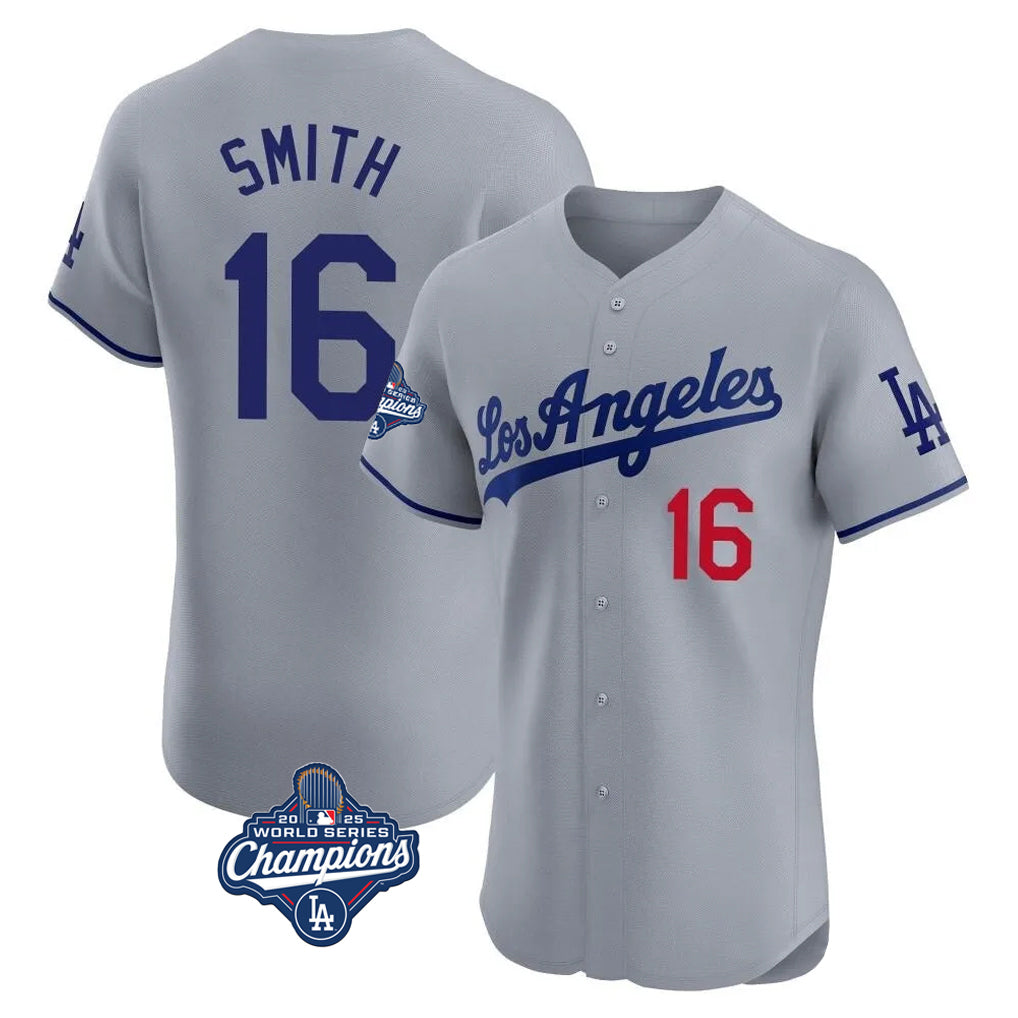 My Store LA.Dodgers #16 Will Smith Player Gray World Series Meet Limited Elite Home Stitched Jerseys