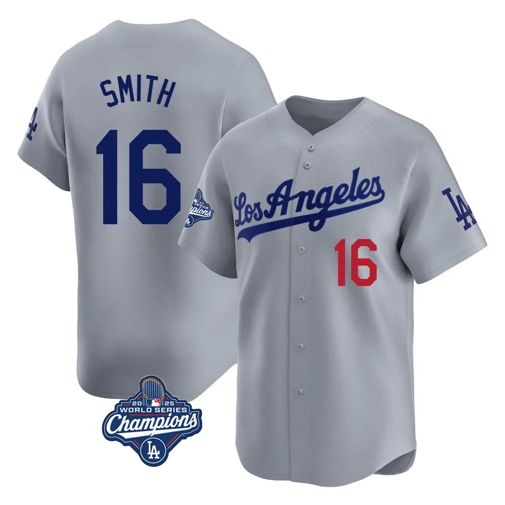 My Store LA.Dodgers #16 Will Smith Player Gray World Series Meet Limited Home Stitched Jerseys