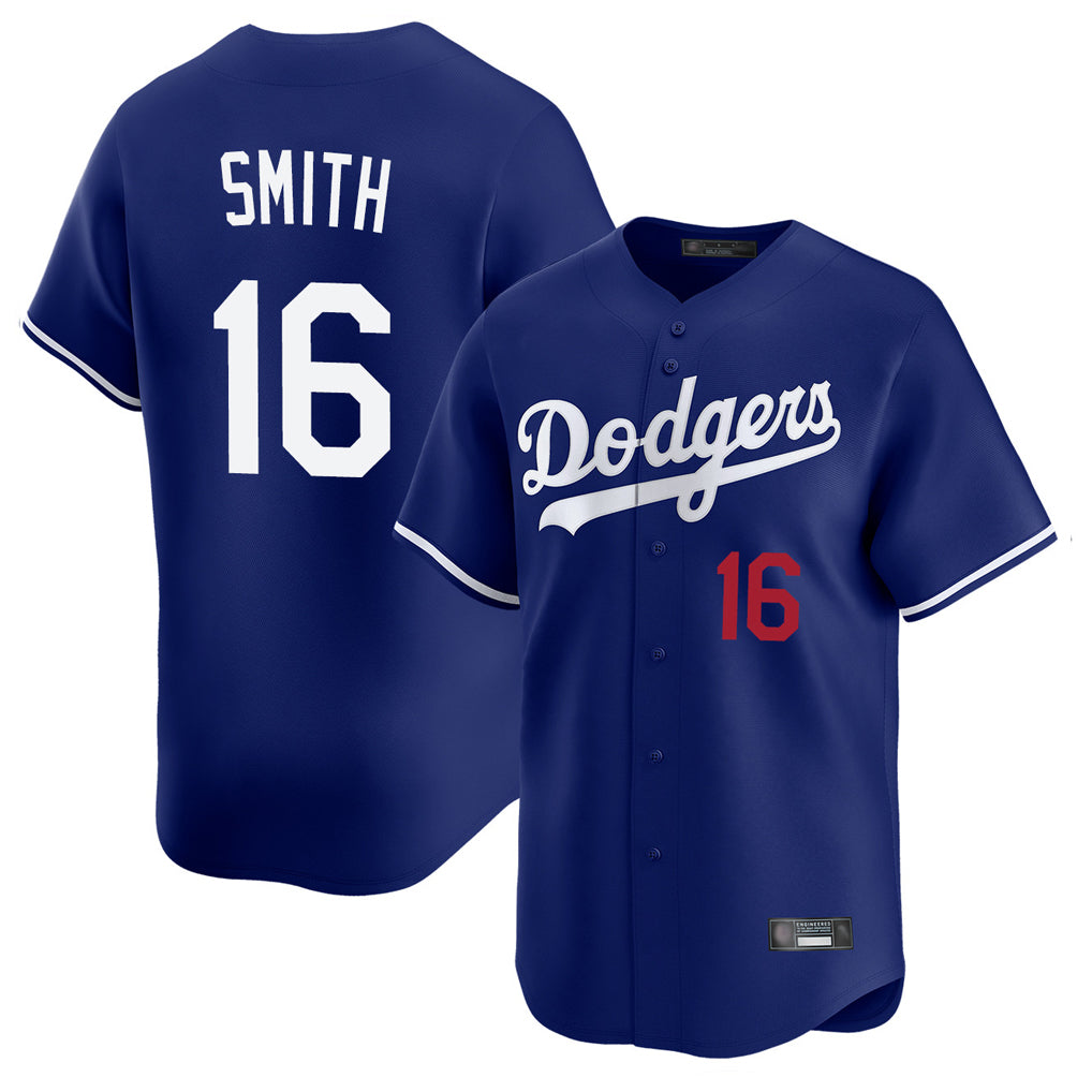 My Store LA.Dodgers #16 Will Smith Player Royal Limited Home Stitched Jerseys