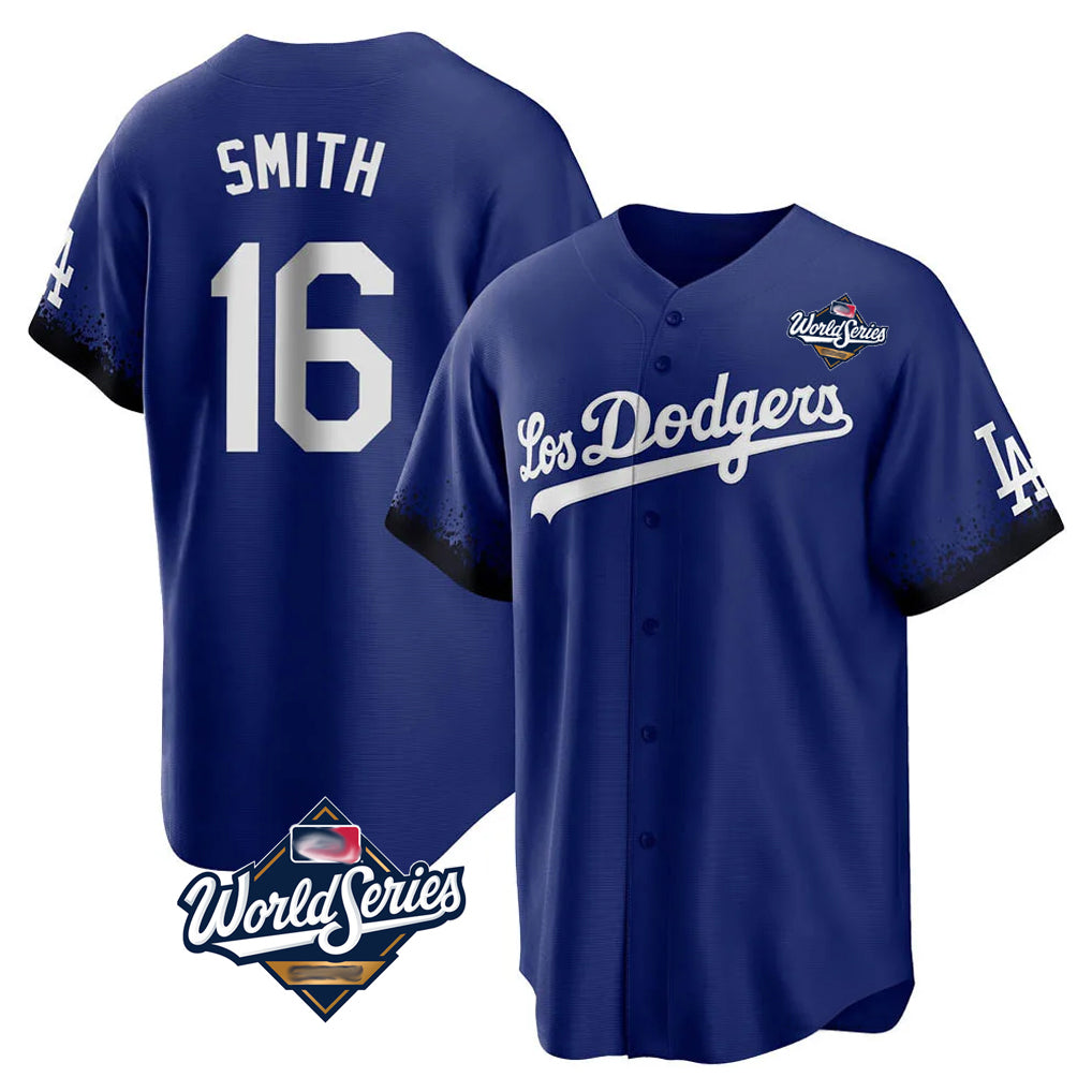 My Store LA.Dodgers #16 Will Smith Player Royal World Series City Connect Home Game Stitched Jerseys