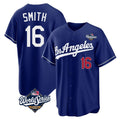 My Store LA.Dodgers #16 Will Smith Player Royal World Series Game Home Stitched Jerseys