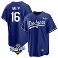 My Store LA.Dodgers #16 Will Smith Player Royal World Series Game Stitched Jerseys