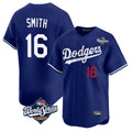 My Store LA.Dodgers #16 Will Smith Player Royal World Series Limited Home Stitched Jerseys