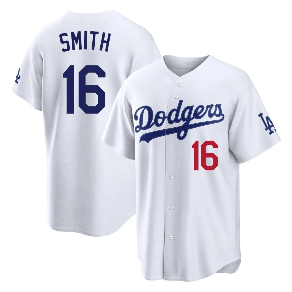 My Store LA.Dodgers #16 Will Smith Player White Home Game Stitched Jerseys