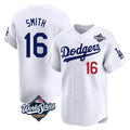 My Store LA.Dodgers #16 Will Smith Player White World Series Limited Home Stitched Jerseys