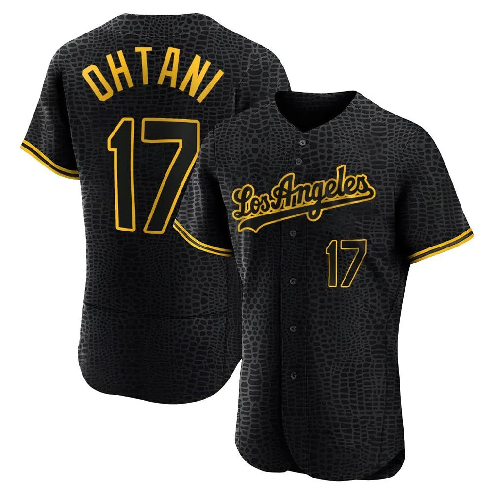 My Store LA.Dodgers #17 Shohei Ohtani Player Black Snake Skin City Limited Elite Home Stitched Jerseys