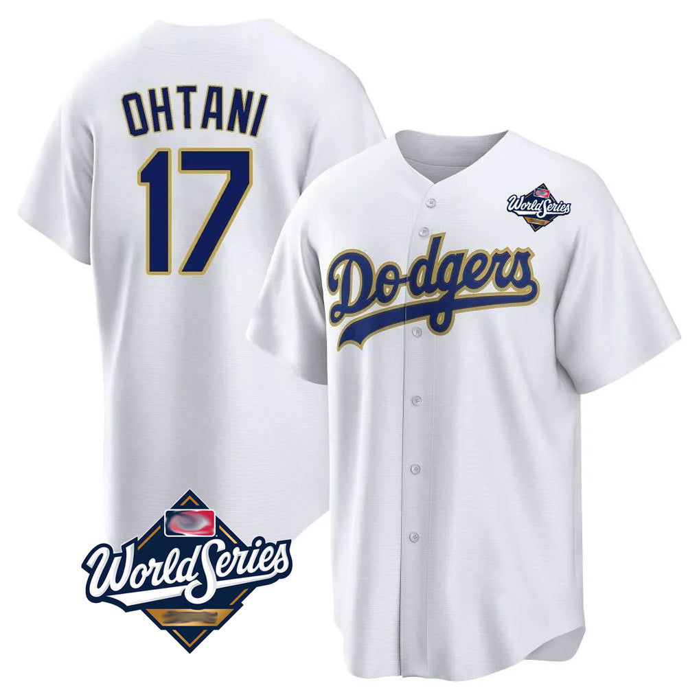 My Store LA.Dodgers #17 Shohei Ohtani Player Gold White World Series 2026 Collection Stadium Game Stitched Jerseys
