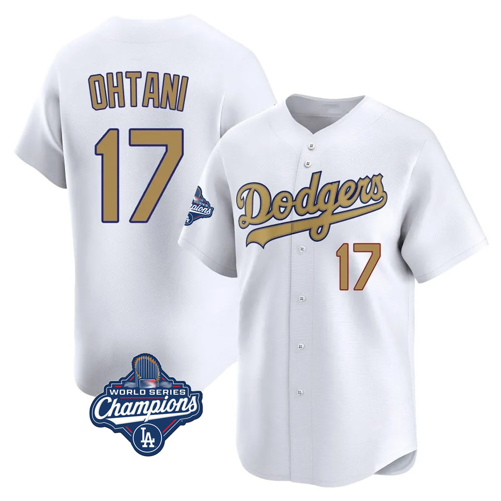 My Store LA.Dodgers #17 Shohei Ohtani Player Gold World Series Meet Collection Limited Home Stitched Jerseys