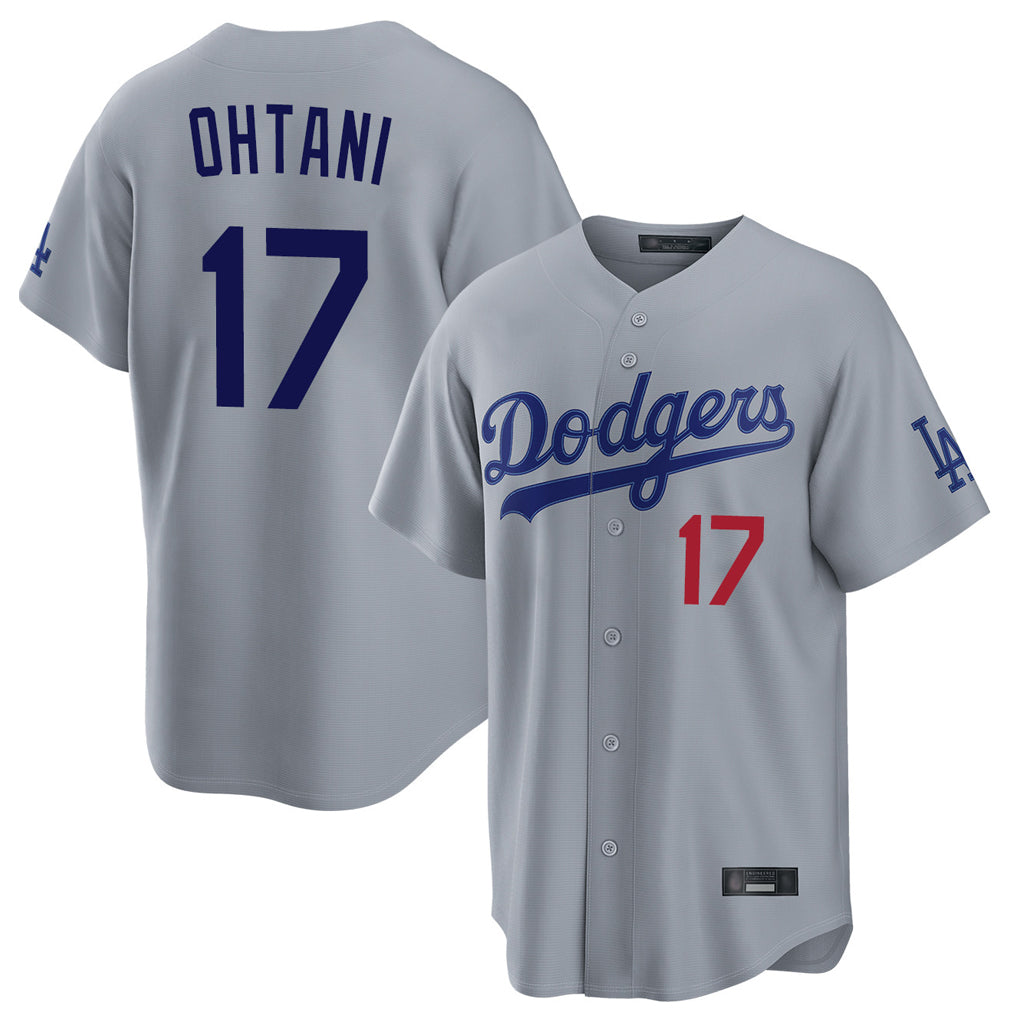 My Store LA.Dodgers #17 Shohei Ohtani Player Gray Game Home Stitched Jerseys