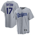 My Store LA.Dodgers #17 Shohei Ohtani Player Gray Game Stitched Jerseys