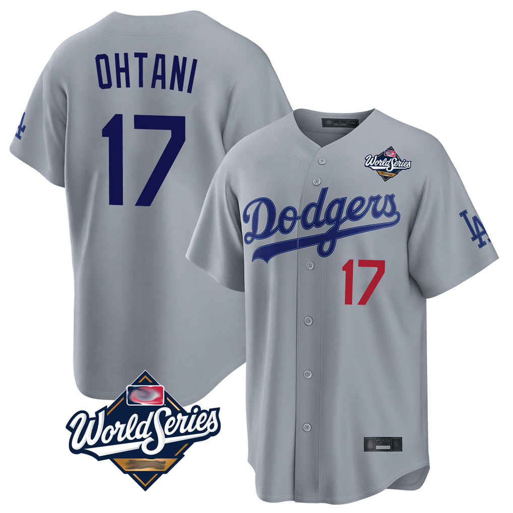 My Store LA.Dodgers #17 Shohei Ohtani Player Gray World Series Game Home Stitched Jerseys