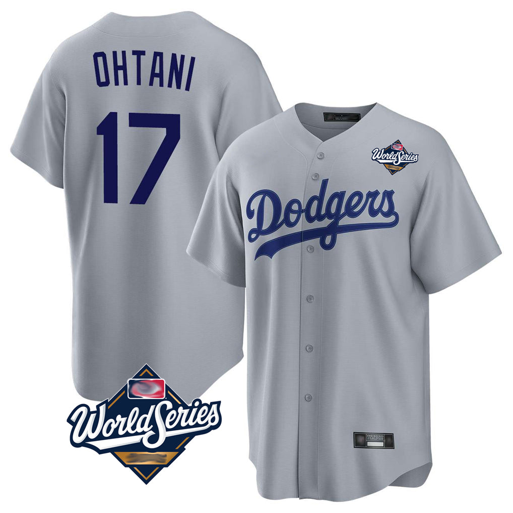 My Store LA.Dodgers #17 Shohei Ohtani Player Gray World Series Game Stitched Jerseys
