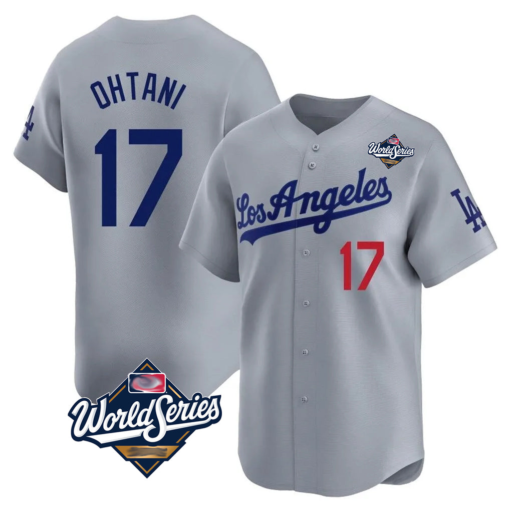 My Store LA.Dodgers #17 Shohei Ohtani Player Gray World Series Limited Home Stitched Jerseys