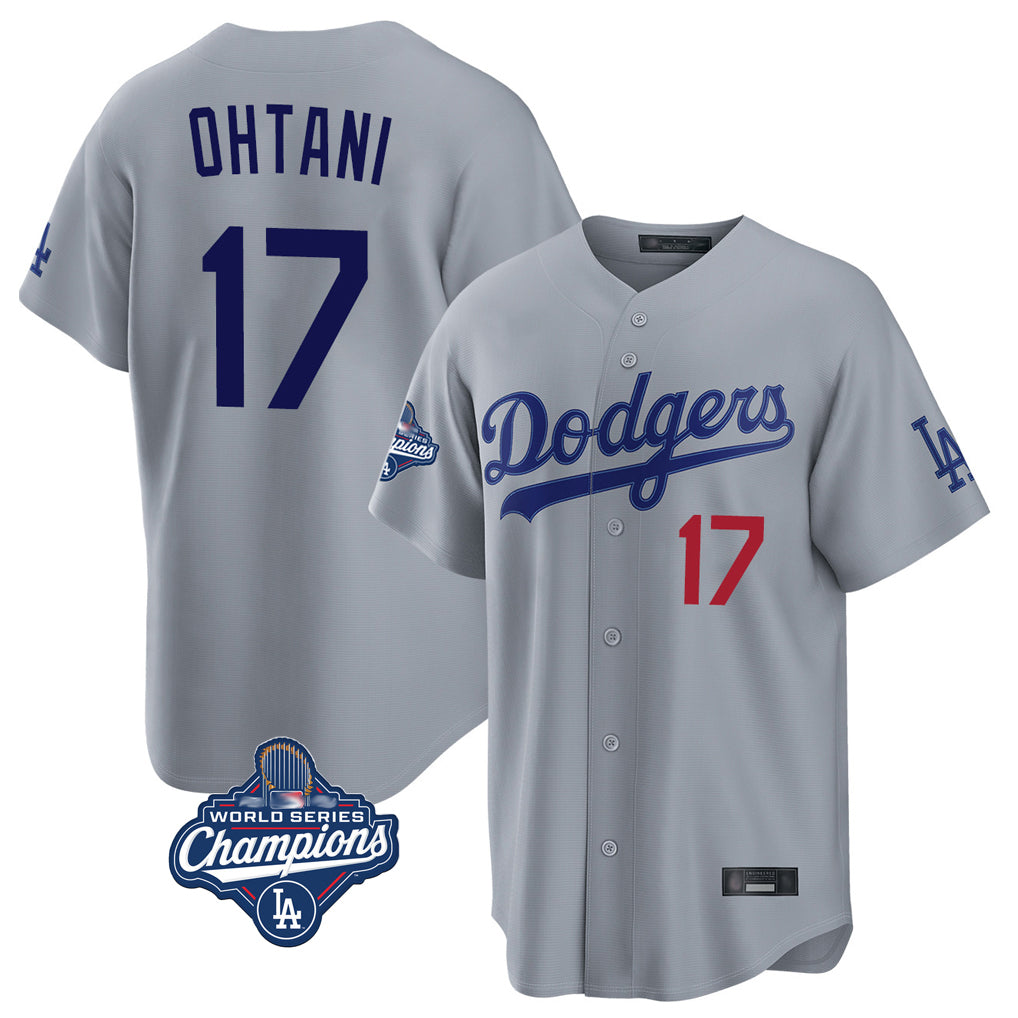 My Store LA.Dodgers #17 Shohei Ohtani Player Gray World Series Meet Game Home Stitched Jerseys
