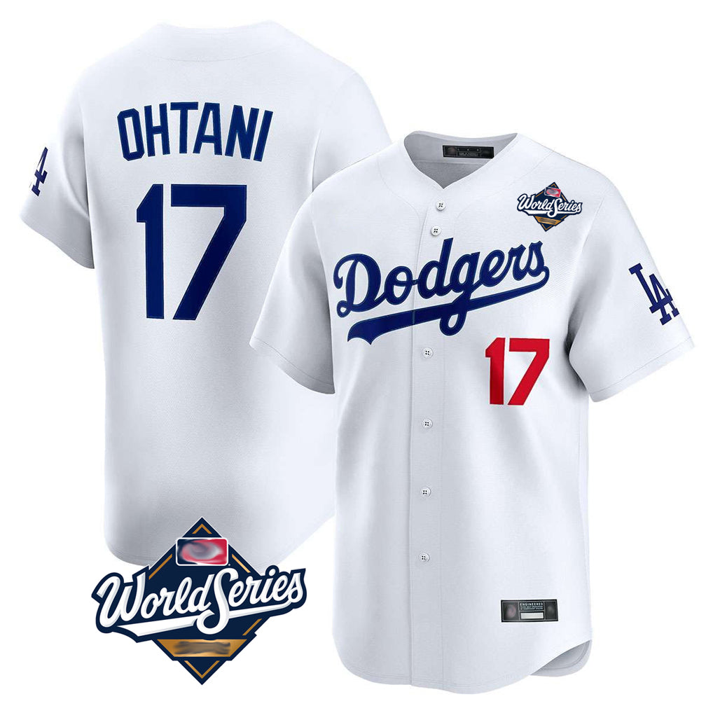 My Store LA.Dodgers #17 Shohei Ohtani Player White World Series Limited Home Stitched Jerseys