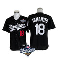 My Store LA.Dodgers #18 Yoshinobu Yamamoto Player Black World Series Limited Home Stitched Jerseys