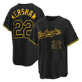 My Store LA.Dodgers #22 Clayton Kershaw Player Black Snake Skin City Game Home Stitched Jerseys