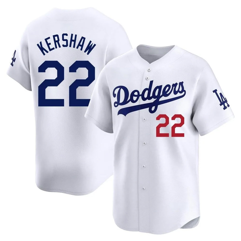 My Store LA.Dodgers #22 Clayton Kershaw Player White Limited Home Stitched Jerseys