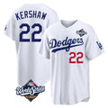 My Store LA.Dodgers #22 Clayton Kershaw Player White World Series Home Game Stitched Jerseys