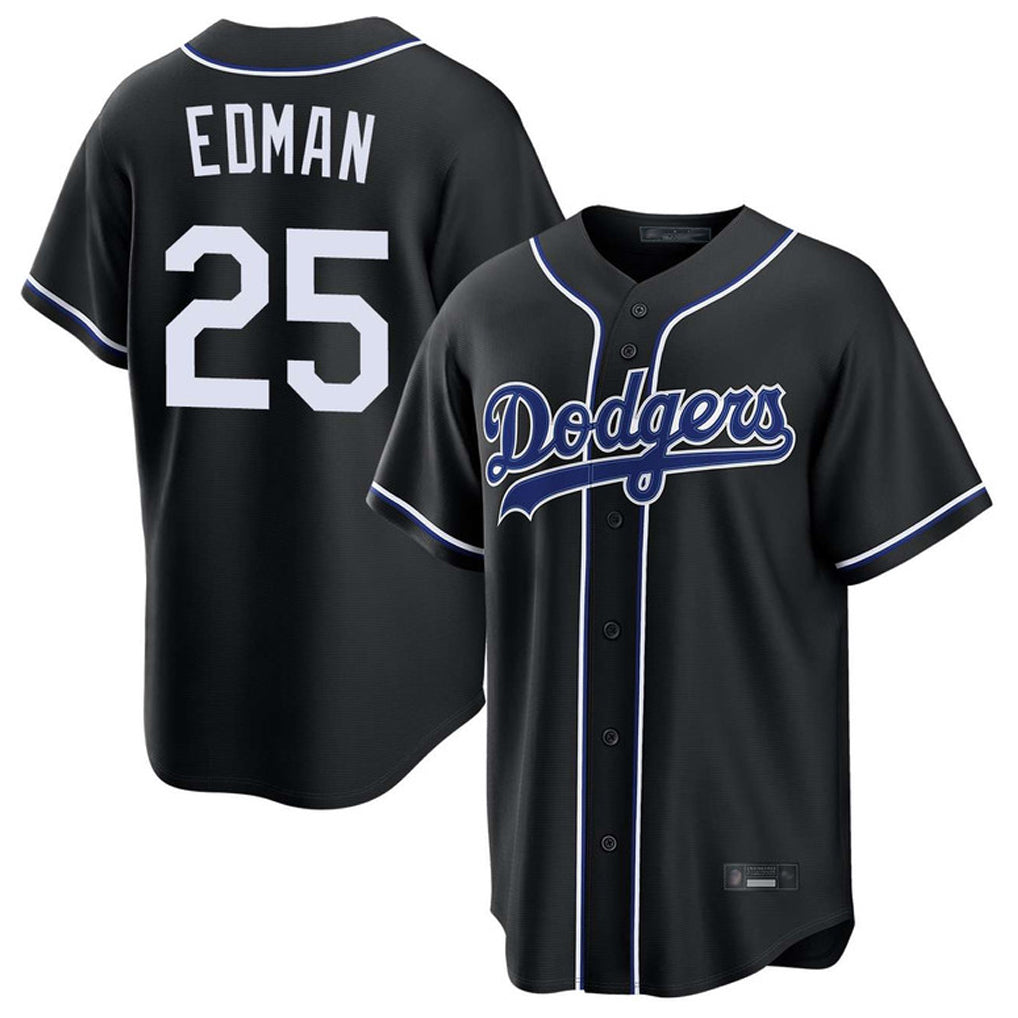 My Store LA.Dodgers #25 Tommy Edman Player Black Carbon Limited Home Stitched Jerseys