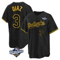 My Store LA.Dodgers #3 Edwin D¨ªaz Player Black Gold World Series Limited Home Stitched Jerseys