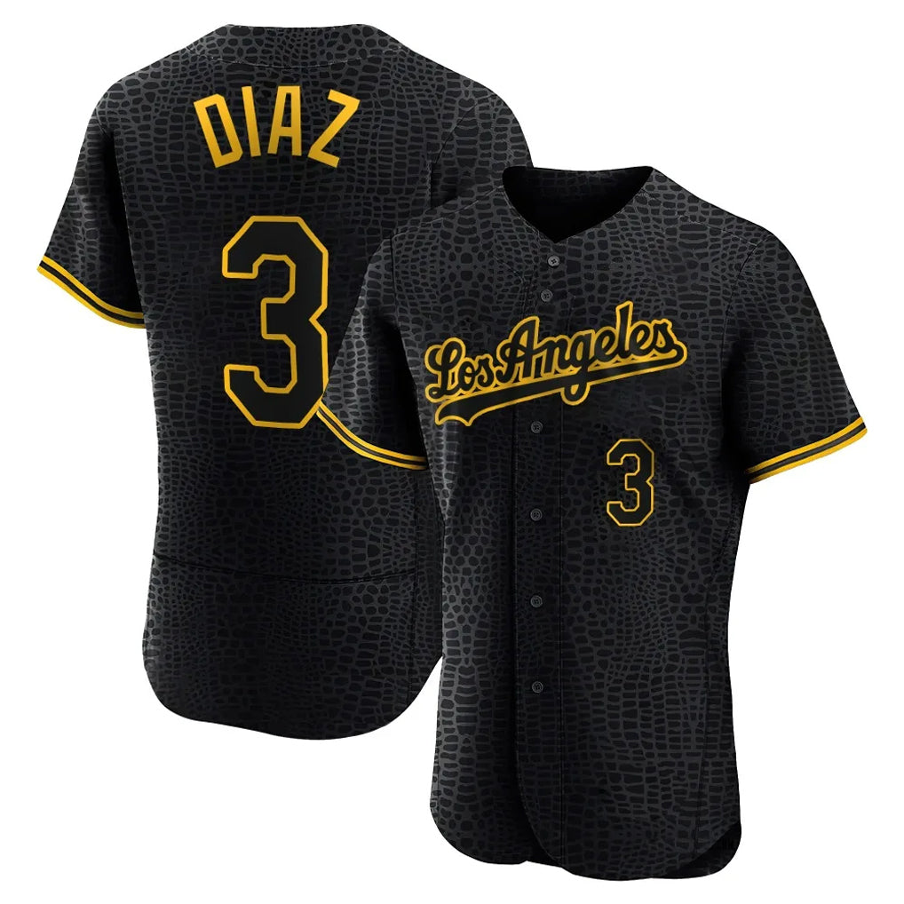 My Store LA.Dodgers #3 Edwin D¨ªaz Player Black Snake Skin City Limited Elite Home Stitched Jerseys