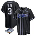 My Store LA.Dodgers #3 Edwin D¨ªaz Player Black World Series Carbon Limited Home Stitched Jerseys
