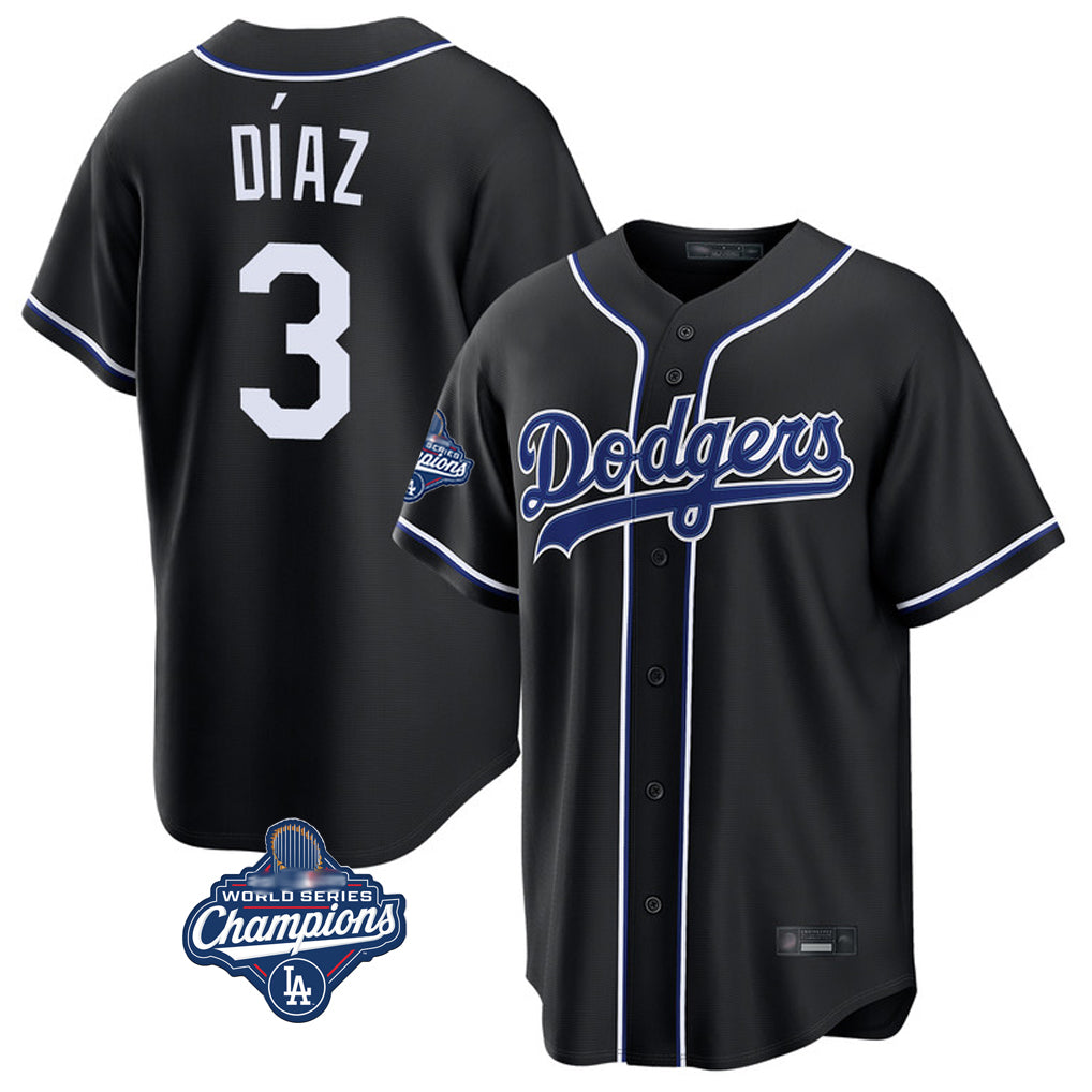 My Store LA.Dodgers #3 Edwin D¨ªaz Player Black World Series Meet Carbon Limited Home Stitched Jerseys