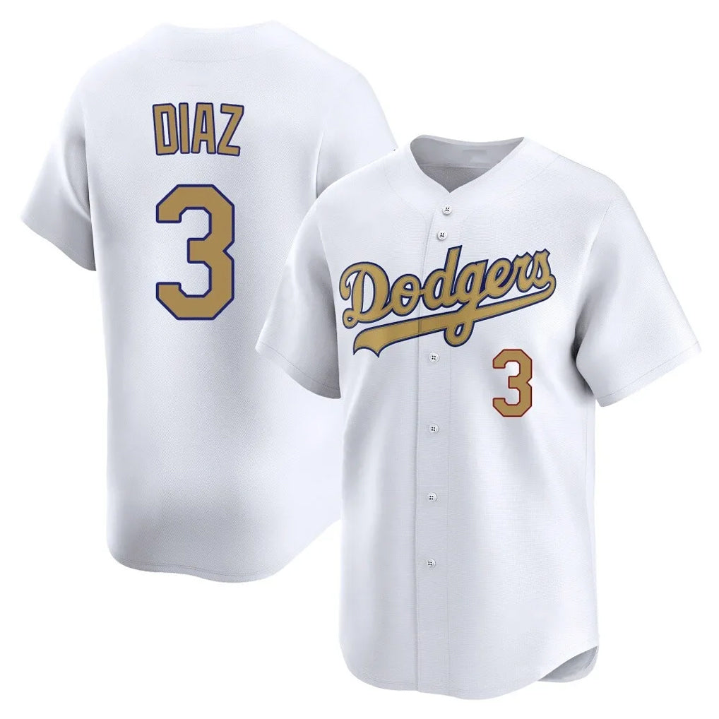 My Store LA.Dodgers #3 Edwin D¨ªaz Player Gold Collection Limited Home Stitched Jerseys