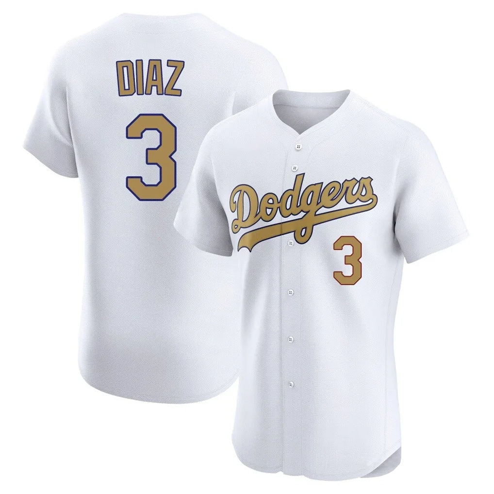 My Store LA.Dodgers #3 Edwin D¨ªaz Player Gold Limited Elite Home Stitched Jerseys