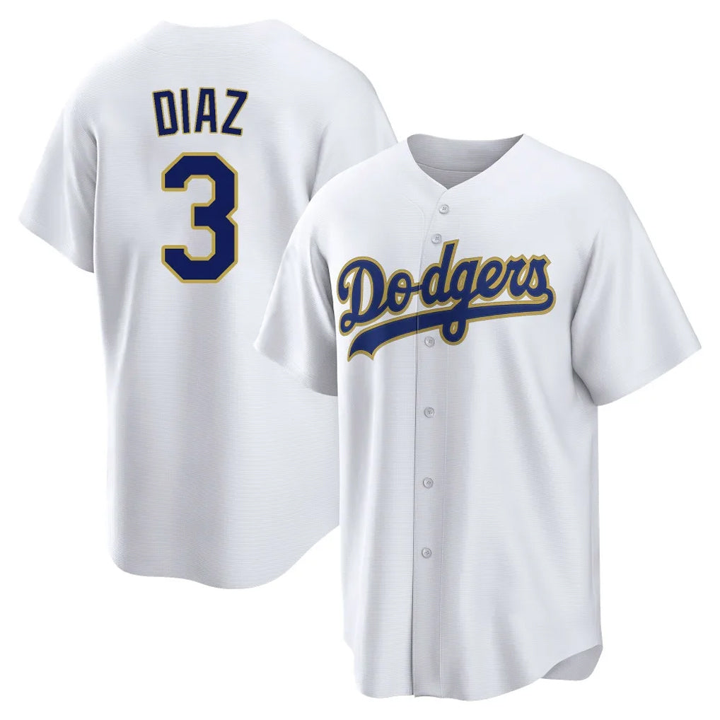 My Store LA.Dodgers #3 Edwin D¨ªaz Player Gold White 2026 Collection Stadium Game Stitched Jerseys