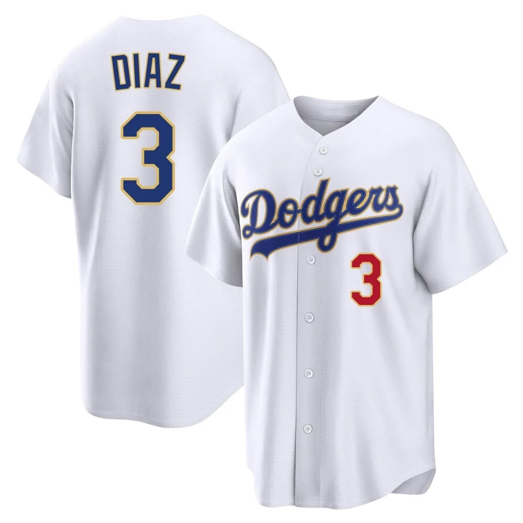 My Store LA.Dodgers #3 Edwin D¨ªaz Player Gold White 2026 Collection Stadium Limited Stitched Jerseys