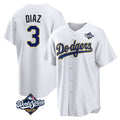 My Store LA.Dodgers #3 Edwin D¨ªaz Player Gold White World Series 2026 Collection Stadium Game Stitched Jerseys