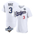 My Store LA.Dodgers #3 Edwin D¨ªaz Player Gold White World Series 2026 Collection Stadium Limited Elite Stitched Jerseys