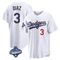 My Store LA.Dodgers #3 Edwin D¨ªaz Player Gold White World Series Meet 2026 Collection Stadium Limited Stitched Jerseys