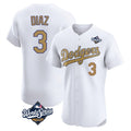 My Store LA.Dodgers #3 Edwin D¨ªaz Player Gold World Series Limited Elite Home Stitched Jerseys