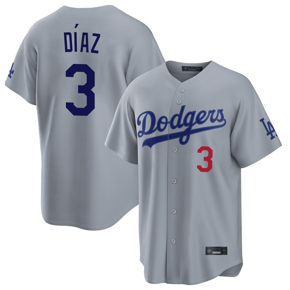 My Store LA.Dodgers #3 Edwin D¨ªaz Player Gray Game Home Stitched Jerseys