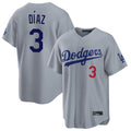 My Store LA.Dodgers #3 Edwin D¨ªaz Player Gray Game Home Stitched Jerseys