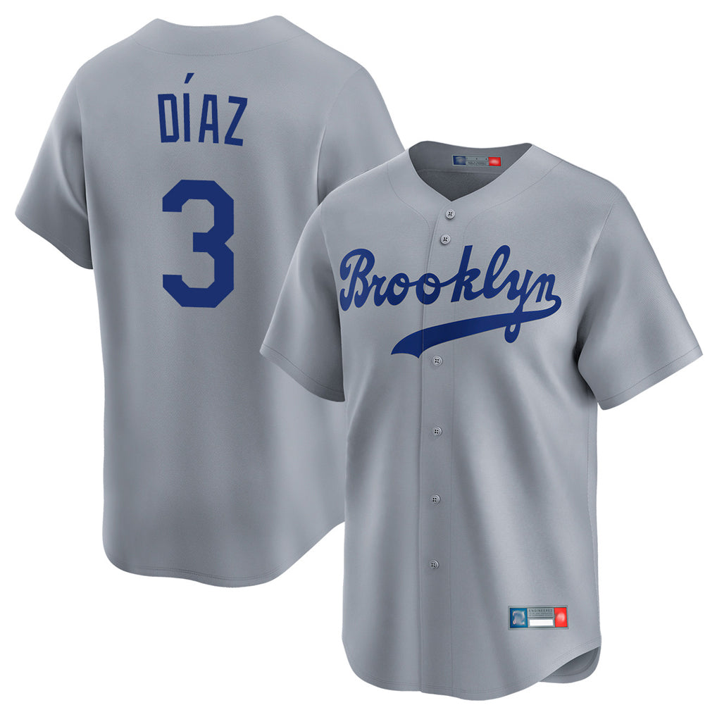 My Store LA.Dodgers #3 Edwin D¨ªaz Player Gray Game Limited Home Stitched Jerseys
