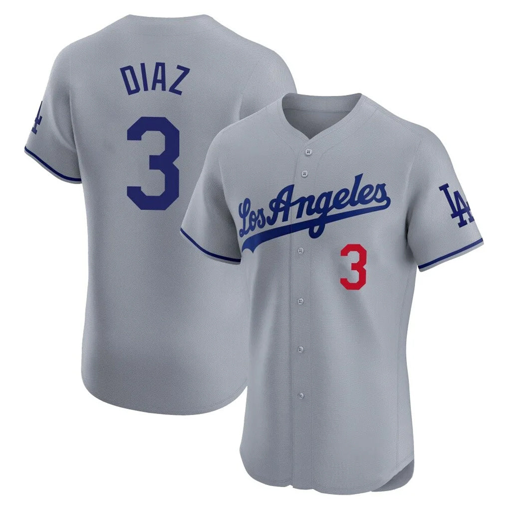 My Store LA.Dodgers #3 Edwin D¨ªaz Player Gray Limited Elite Home Stitched Jerseys