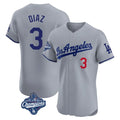 My Store LA.Dodgers #3 Edwin D¨ªaz Player Gray World Series Meet Limited Elite Home Stitched Jerseys