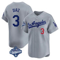 My Store LA.Dodgers #3 Edwin D¨ªaz Player Gray World Series Meet Limited Home Stitched Jerseys