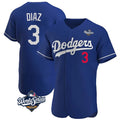 My Store LA.Dodgers #3 Edwin D¨ªaz Player Royal World Series Limited Elite Home Stitched Jerseys