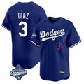 My Store LA.Dodgers #3 Edwin D¨ªaz Player Royal World Series Meet Limited Home Stitched Jerseys