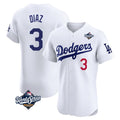 My Store LA.Dodgers #3 Edwin D¨ªaz Player White World Series Limited Elite Home Stitched Jerseys