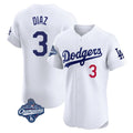 My Store LA.Dodgers #3 Edwin D¨ªaz Player White World Series Meet Limited Elite Home Stitched Jerseys