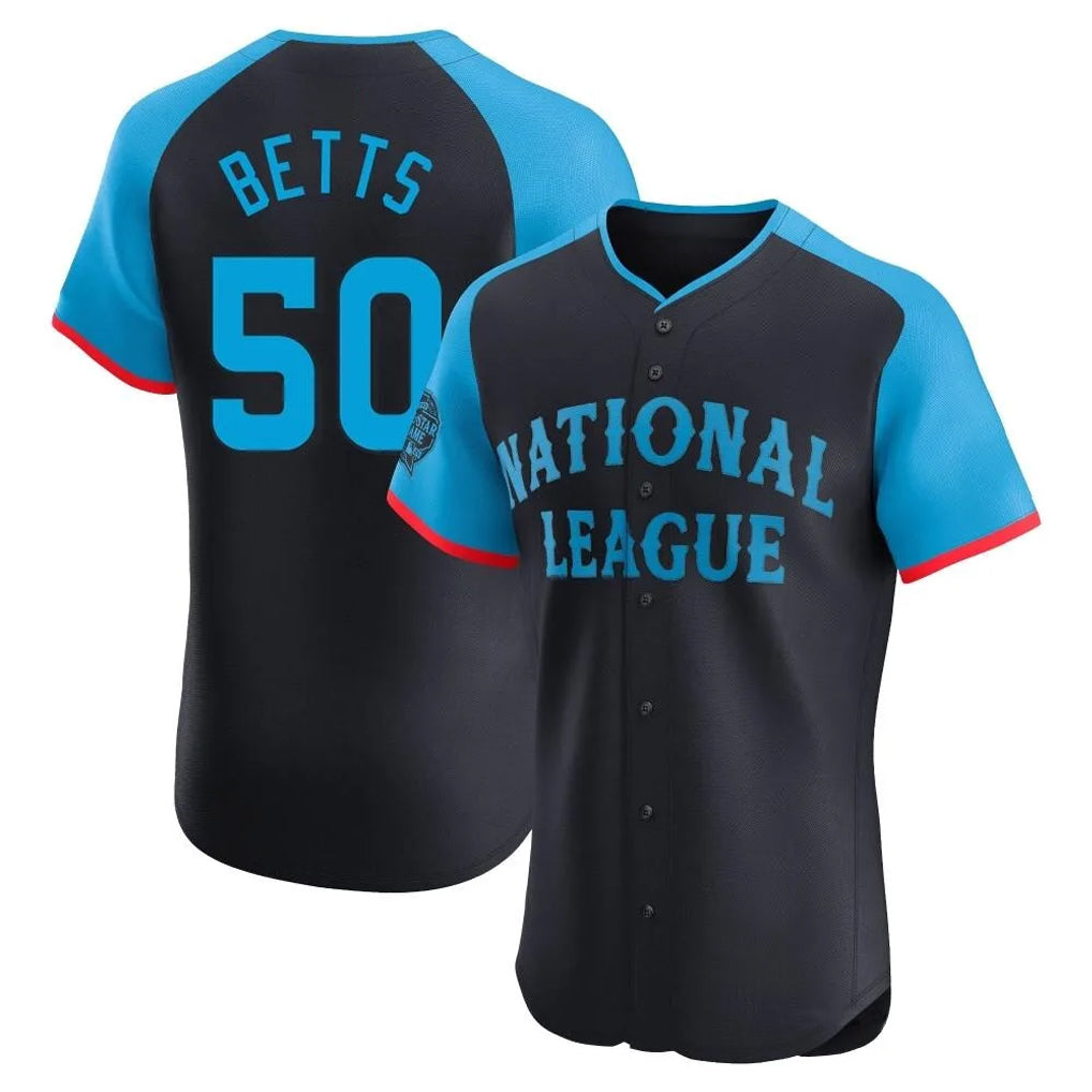 My Store LA.Dodgers #50 Mookie Betts Player Black National League All-Star Limited Elite Home Stitched Jerseys