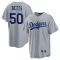 My Store LA.Dodgers #50 Mookie Betts Player Gray Game Stitched Jerseys