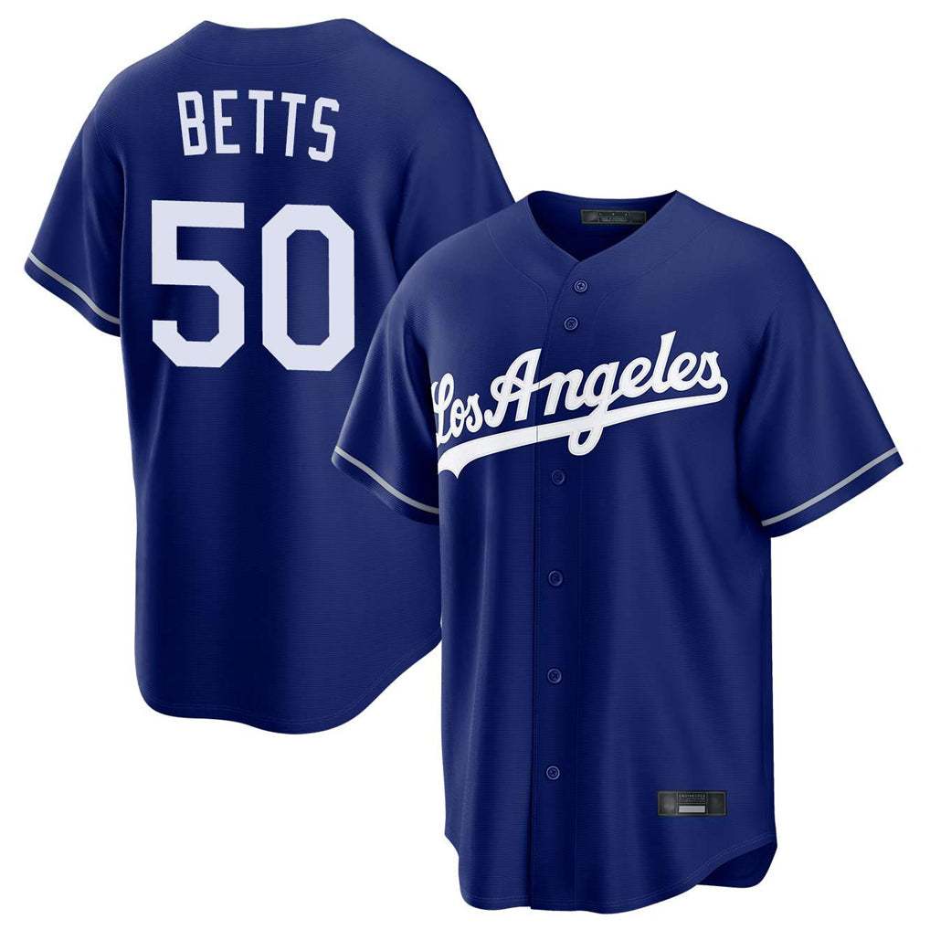 My Store LA.Dodgers #50 Mookie Betts Player Royal Game Stitched Jerseys