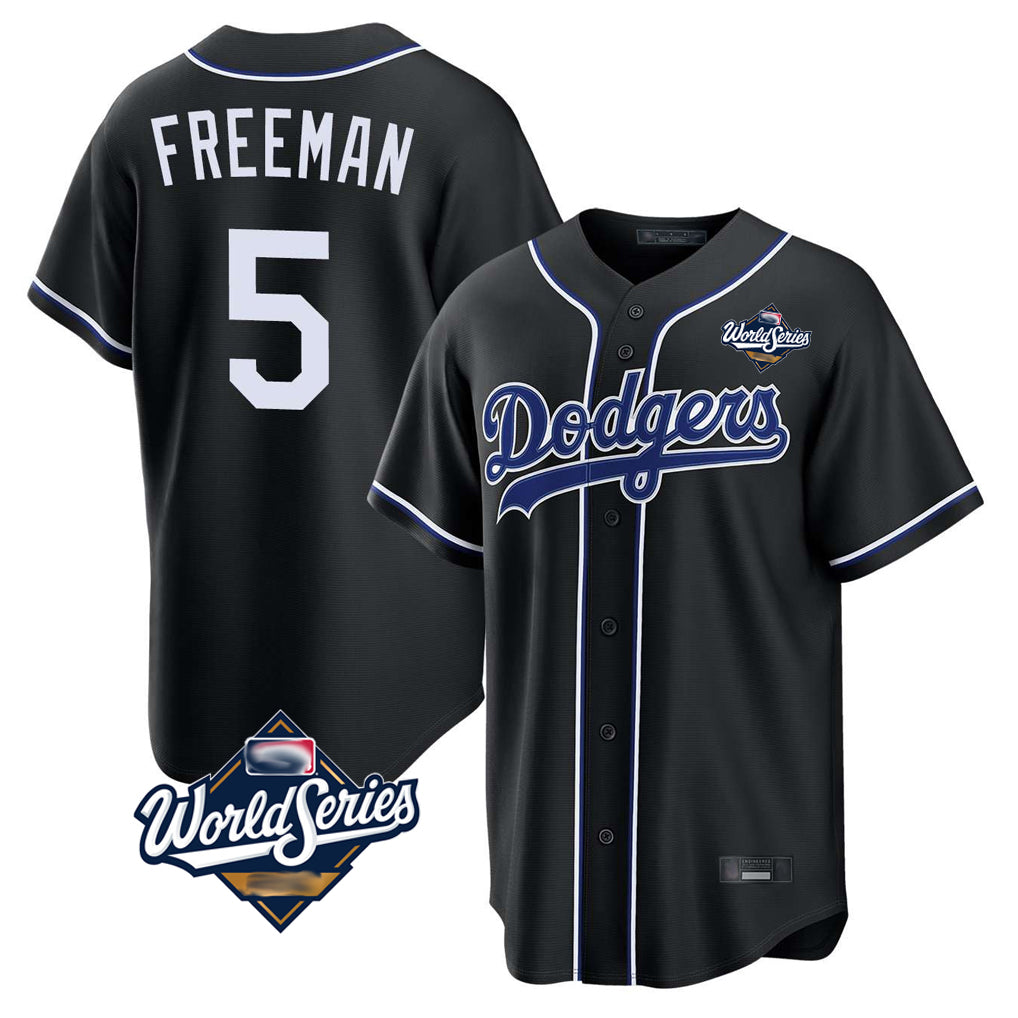 My Store LA.Dodgers #5 Freddie Freeman Player Black World Series Black Carbon Limited Home Stitched Jerseys